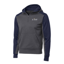 Load image into Gallery viewer, Sport-Tek® Tech Fleece Colorblock 1/4-Zip Hooded Sweatshirt