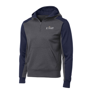 Sport-Tek Tech Fleece Colorblock 1/4-Zip Hooded Sweatshirt