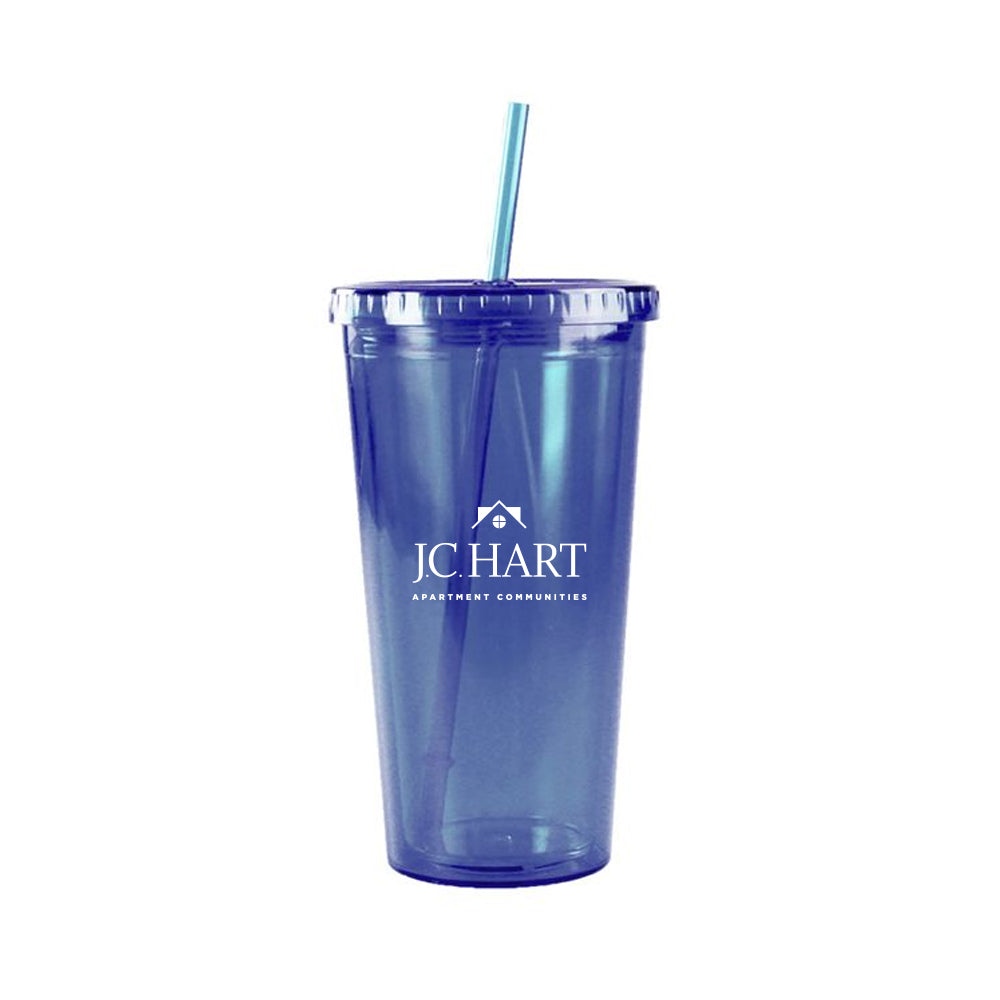 20 Oz Slurpy Acrylic Tumbler - Clear Blue