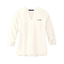 Load image into Gallery viewer, MERCER+METTLE Women&#39;s Stretch Crepe 3/4-Sleeve Blouse